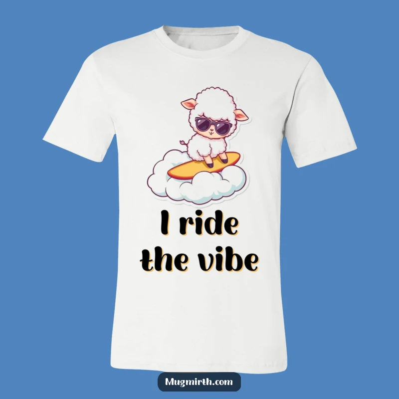Funny Surfing Sheep T-Shirt - Look Cool While Catching Waves!