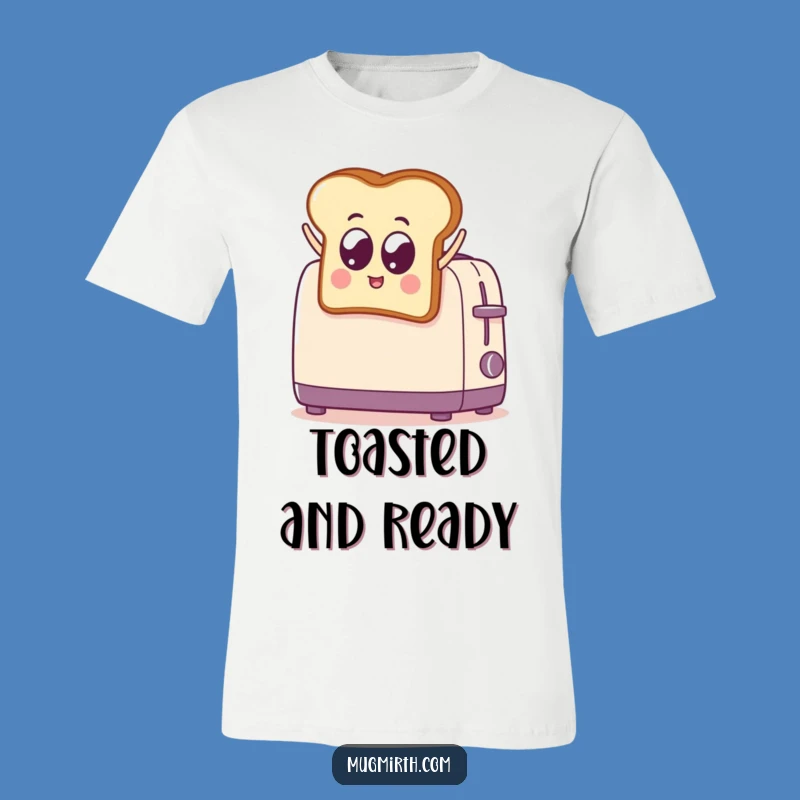 Funny Toast Leaping into Toaster T-Shirt: Hilarious Breakfast Graphic Tee for Foodies