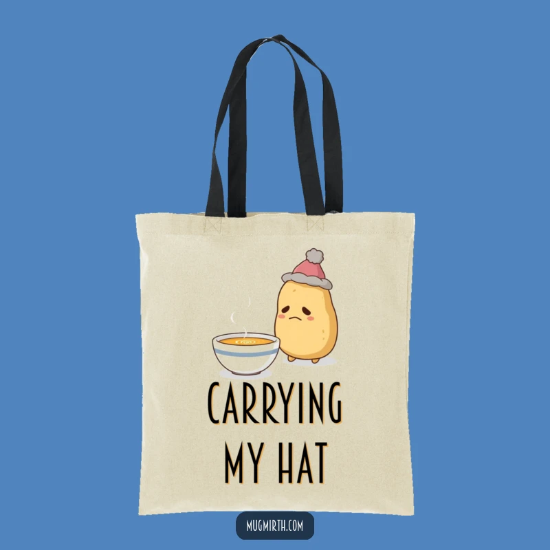 Funny Sad Potato Soup Tote Bag: Carry Your Comfort!
